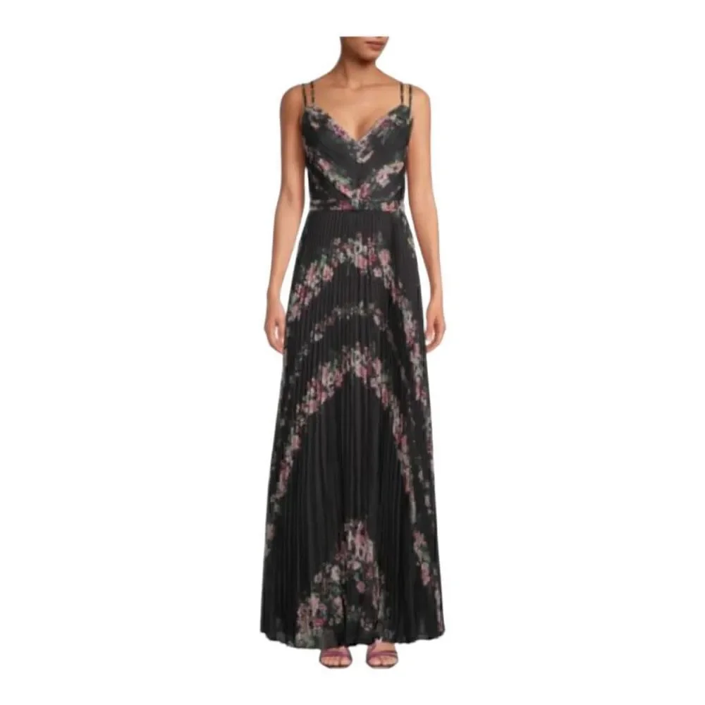 marchesa notte pleated dress Marchesa Notte Pleated Gown - Green
